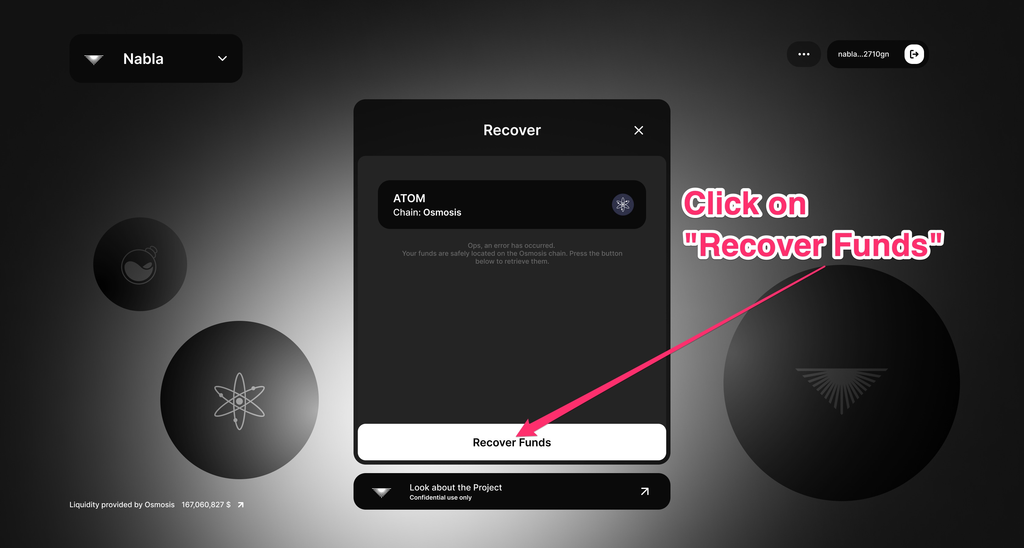 recover the funds Recover the tokens image